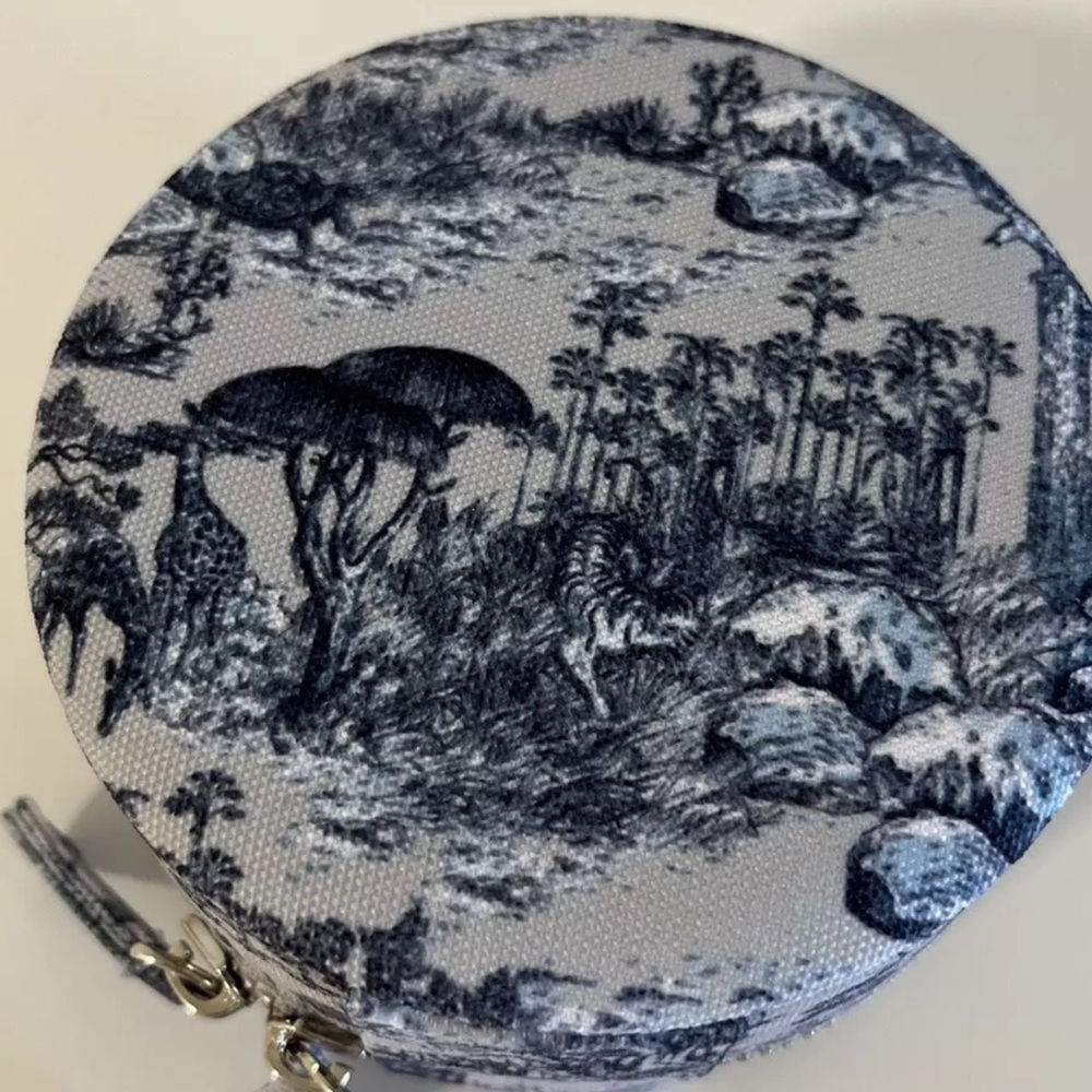 Dior Round Canvas jewelry case Around the World